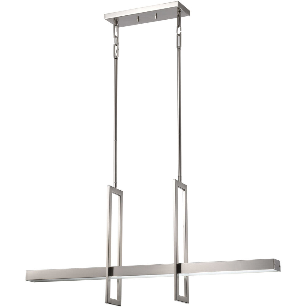 Nuvo Lighting Frame LED 36 Inch Brushed Nickel Island Pendant Ceiling Light