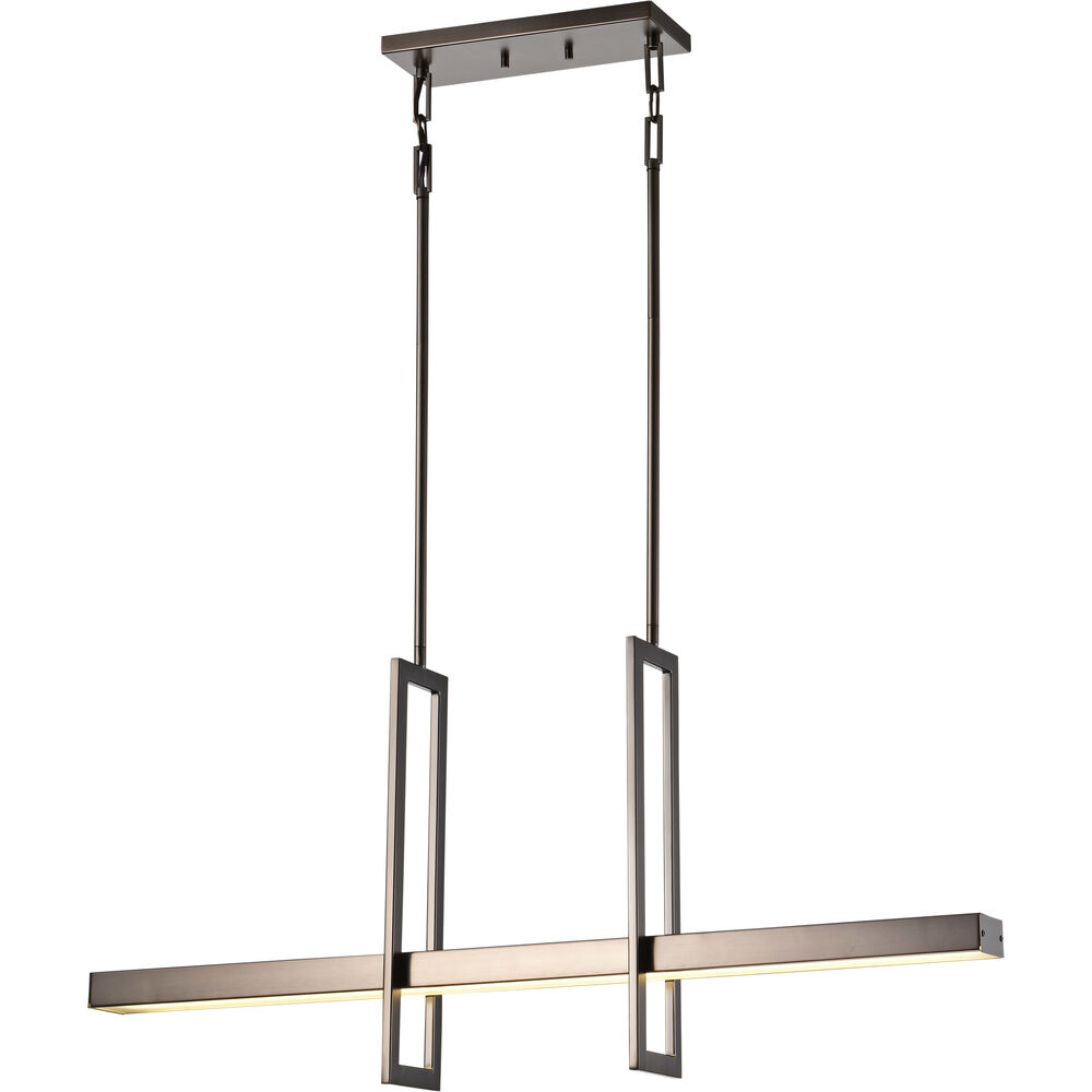 Nuvo Lighting Frame LED 36 Inch Hazel Bronze Island Pendant Ceiling Light