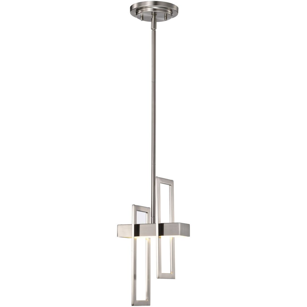 Nuvo Lighting Frame LED 6 Inch Brushed Nickel Pendant Ceiling Light