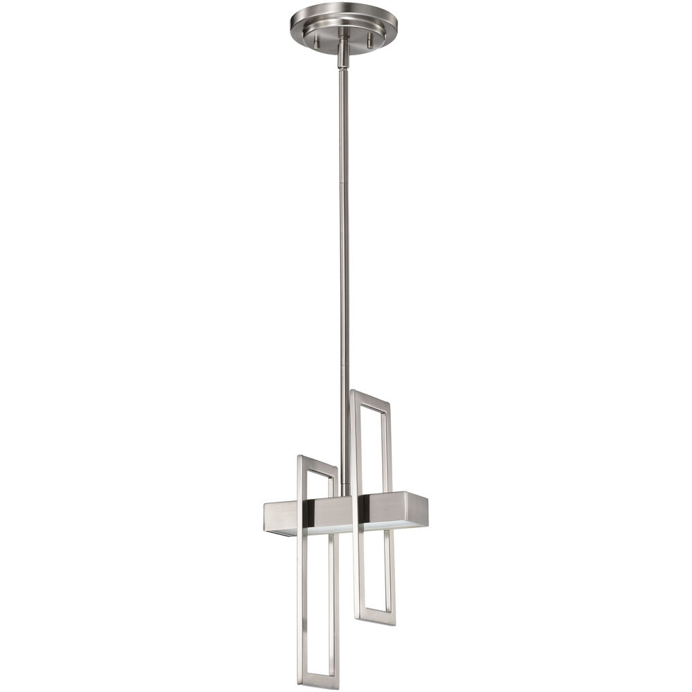 Nuvo Lighting Frame LED 6 Inch Brushed Nickel Pendant Ceiling Light