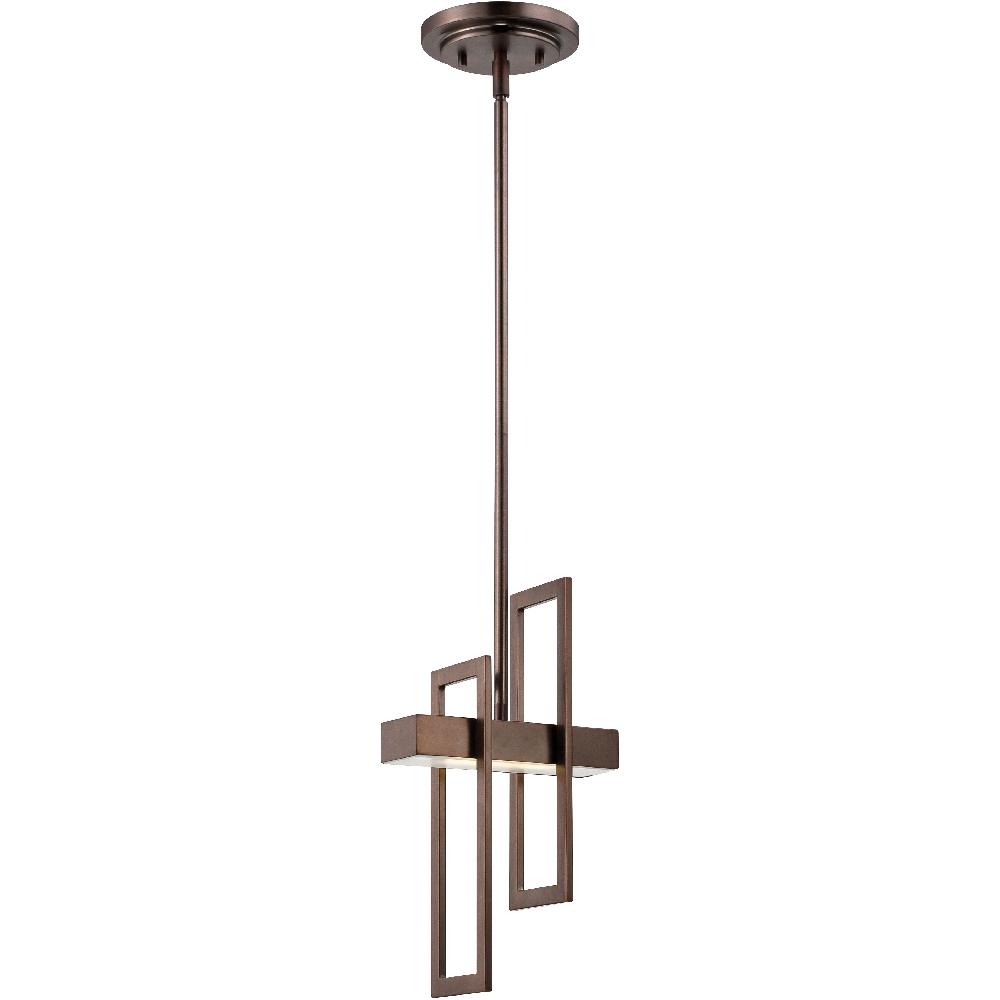 nuvo lighting Frame LED 6 inch Hazel Bronze Pendant Ceiling Light