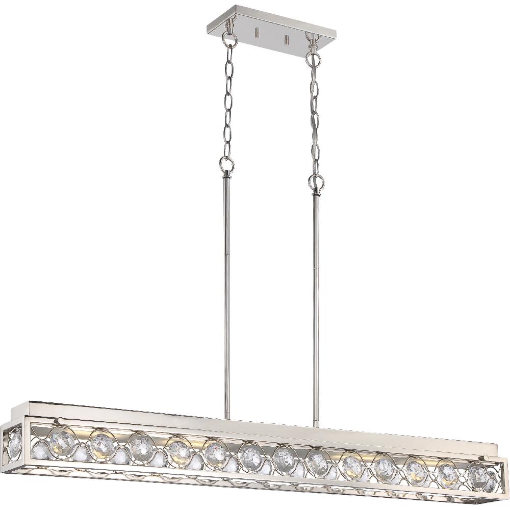 nuvo lighting Frienza LED 41.63 inch Polished Nickel Island Pendant Ceiling Light
