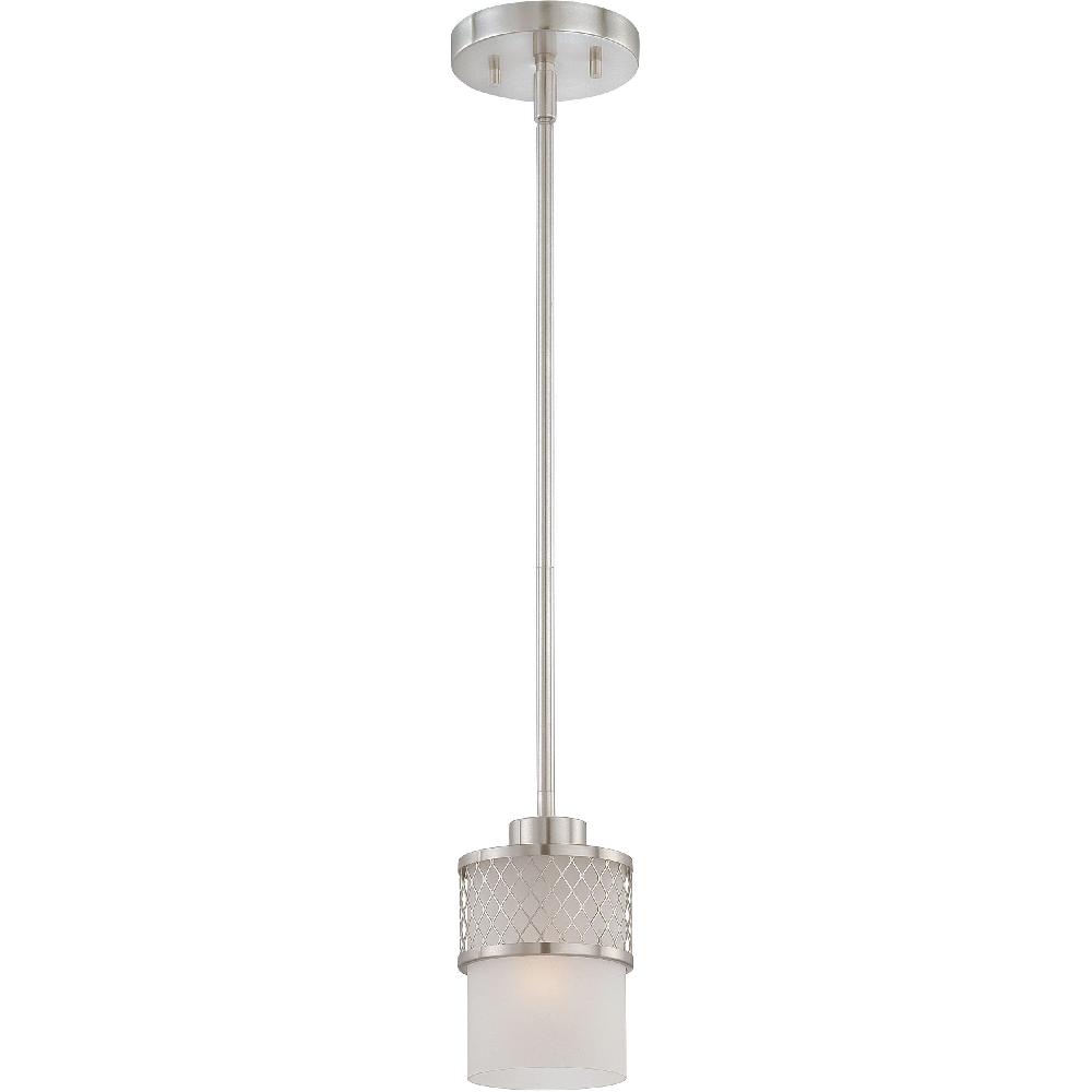 nuvo lighting Fusion 1 Light 5 inch Brushed Nickel Mini Pendant Ceiling Light