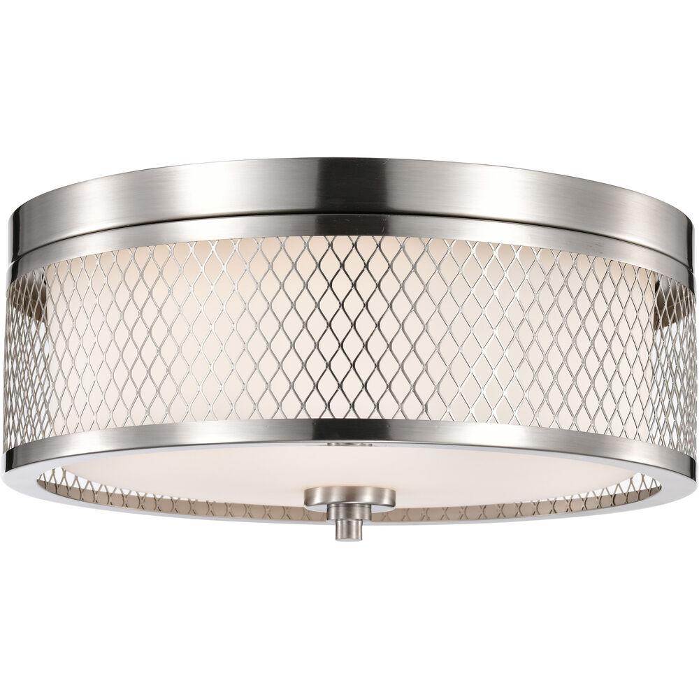 Nuvo Lighting Fusion 3 Light 15 Inch Brushed Nickel Flush Mount Ceiling Light