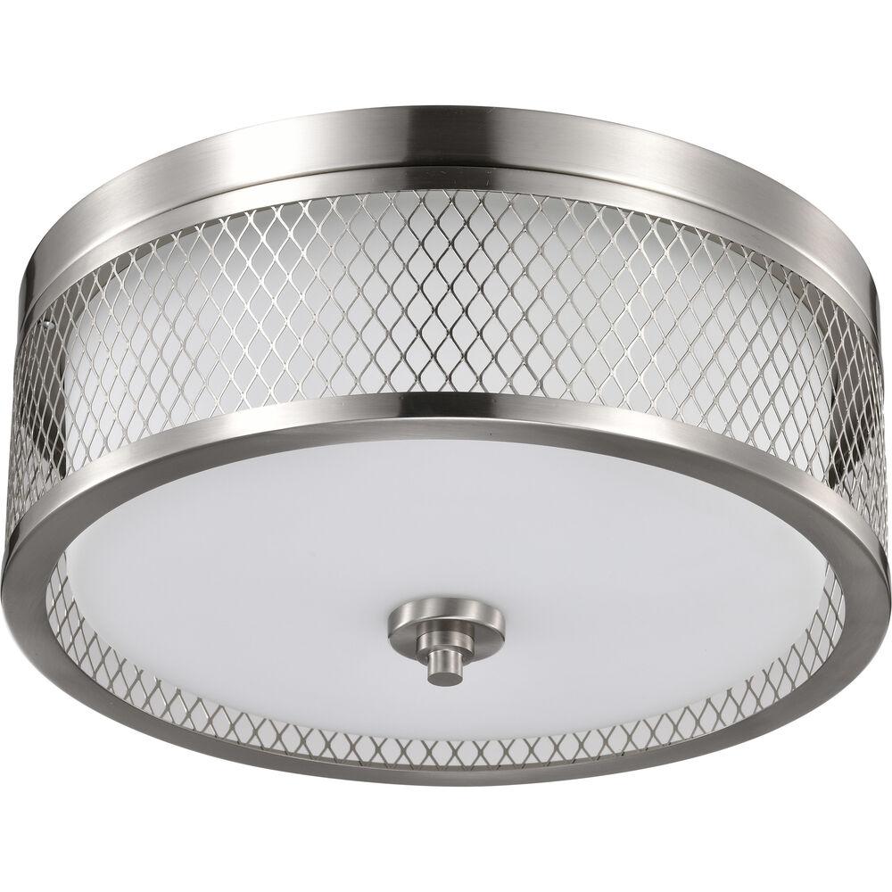 Nuvo Lighting Fusion 3 Light 15 Inch Brushed Nickel Flush Mount Ceiling Light
