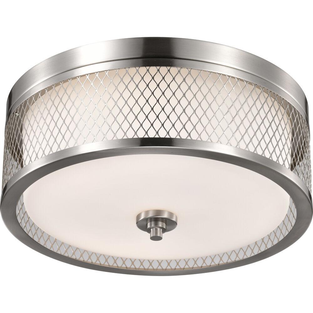 Nuvo Lighting Fusion 3 Light 15 Inch Brushed Nickel Flush Mount Ceiling Light