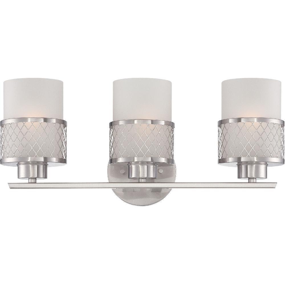 nuvo lighting Fusion 3 Light 19 inch Brushed Nickel Vanity Light Wall Light