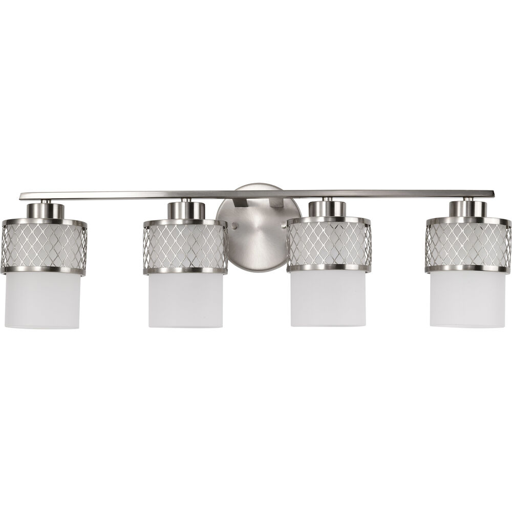 Nuvo Lighting Fusion 4 Light 27 Inch Brushed Nickel Vanity Light Wall Light
