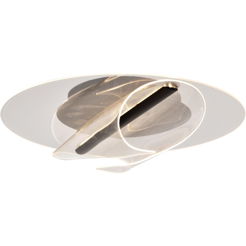 Nuvo Lighting Geneva LED 17.75 Inch Matte Black Flush Mount Ceiling Light