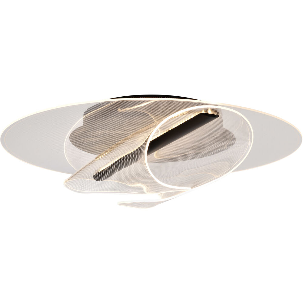 Nuvo Lighting Geneva LED 17.75 Inch Matte Black Flush Mount Ceiling Light