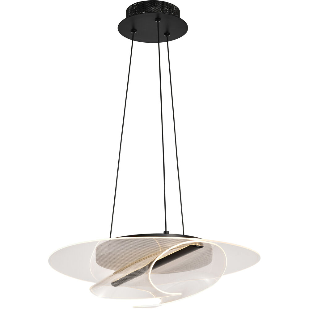 Nuvo Lighting Geneva LED 17.75 Inch Matte Black Pendant Ceiling Light