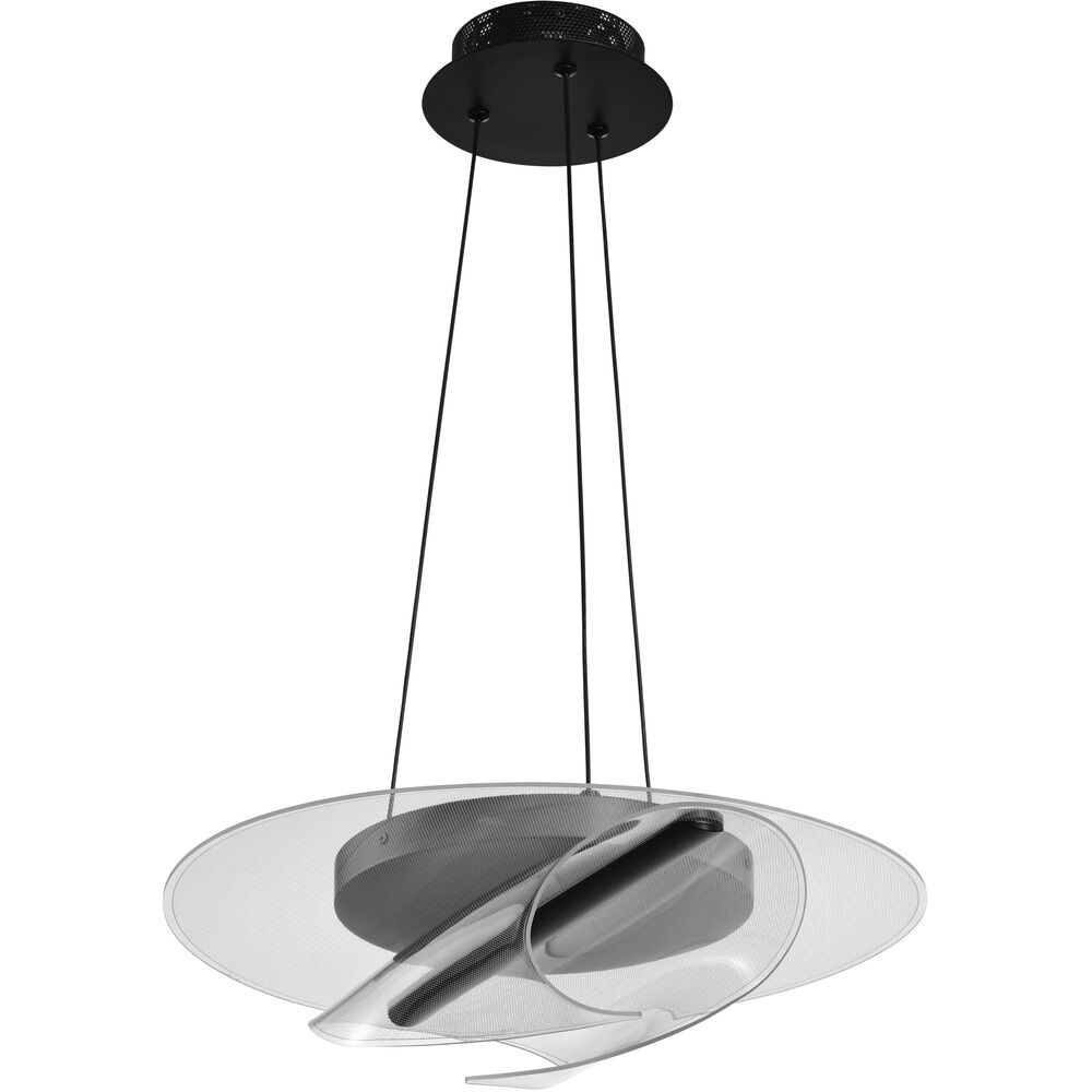 Nuvo Lighting Geneva LED 17.75 Inch Matte Black Pendant Ceiling Light