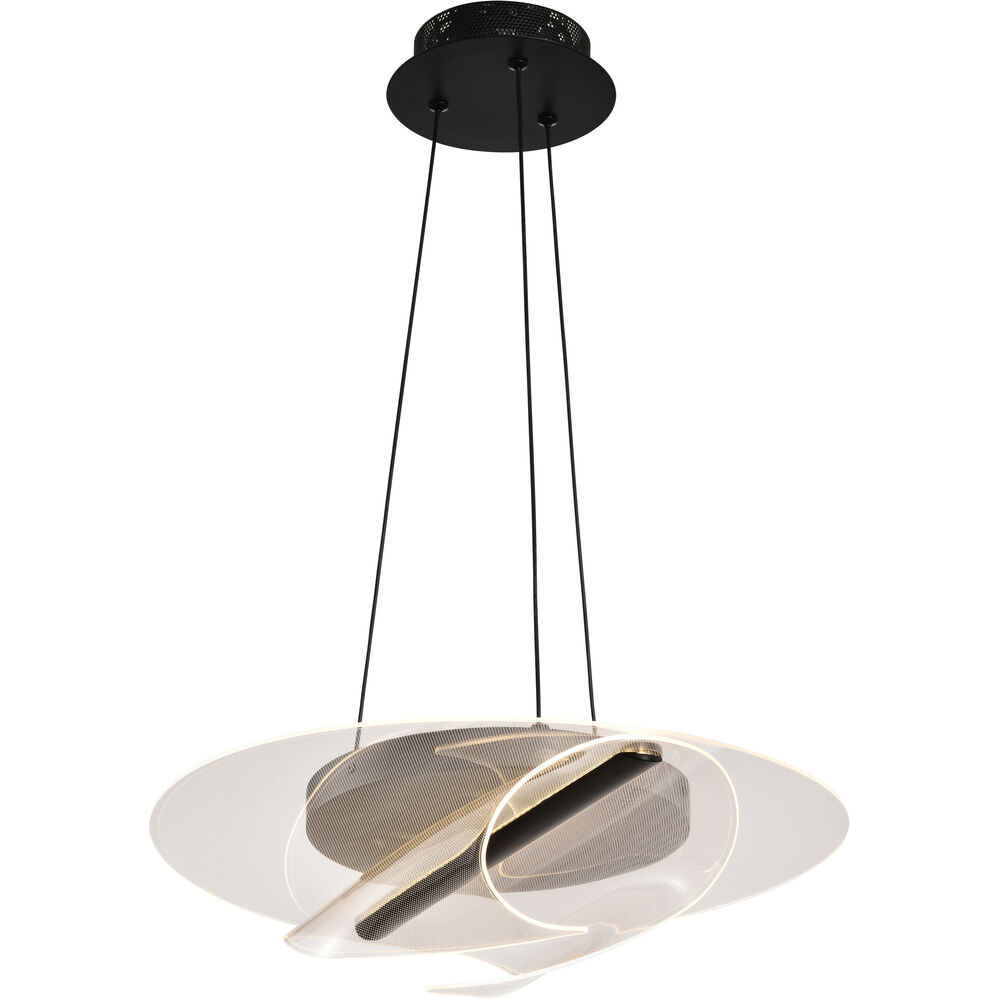 Nuvo Lighting Geneva LED 17.75 Inch Matte Black Pendant Ceiling Light