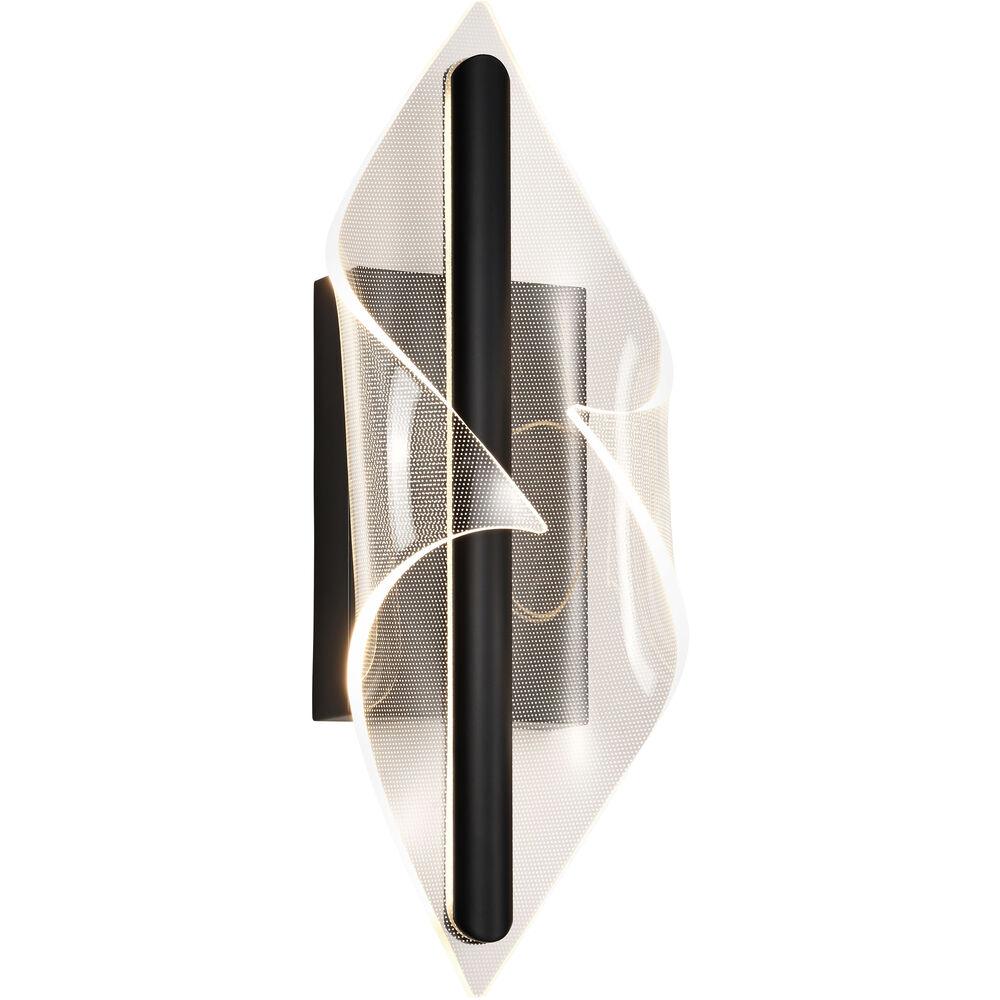 Nuvo Lighting Geneva LED 6.25 Inch Matte Black Vanity Light Wall Light