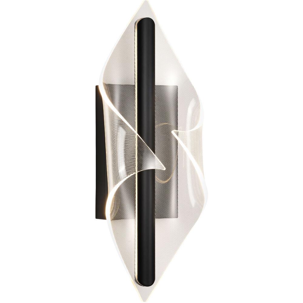 Nuvo Lighting Geneva LED 6.25 Inch Matte Black Vanity Light Wall Light