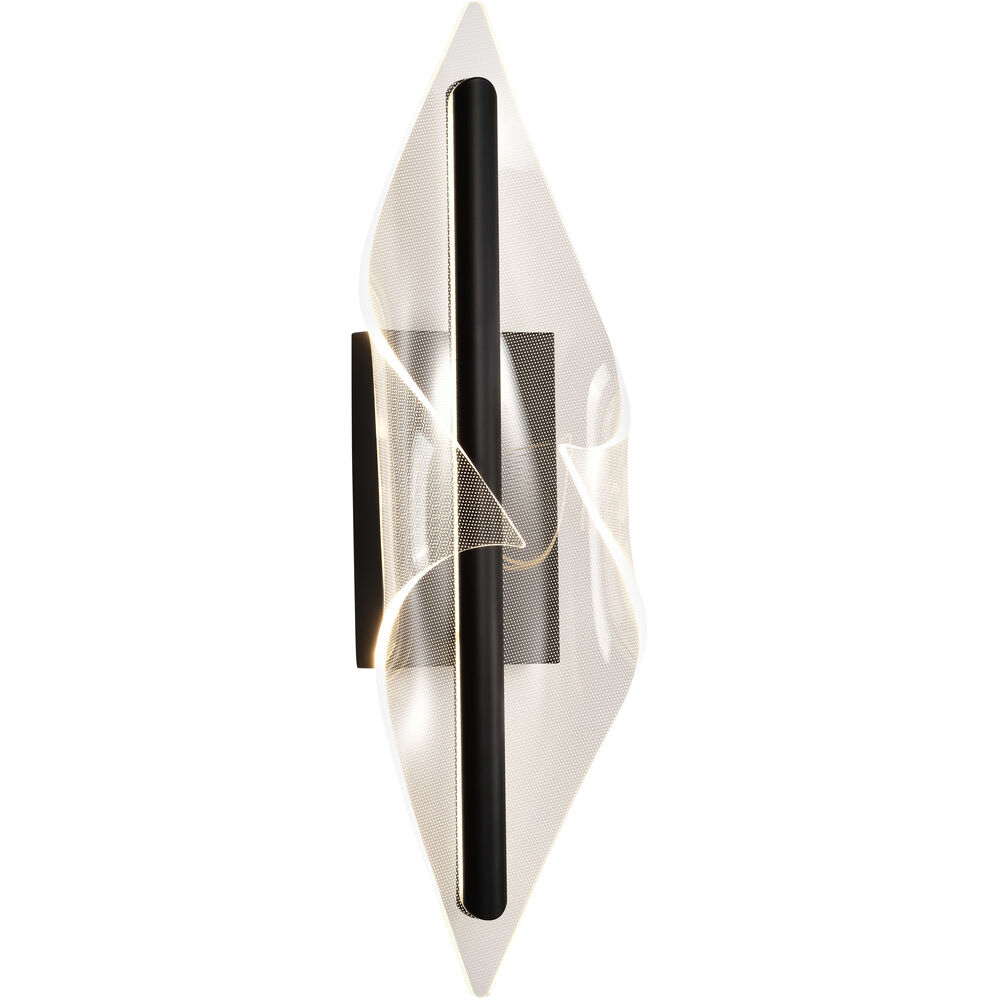 Nuvo Lighting Geneva LED 6.75 Inch Matte Black Vanity Light Wall Light
