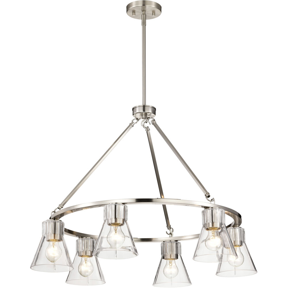 Nuvo Lighting Gianna 30 Inch Brushed Nickel Chandelier Ceiling Light