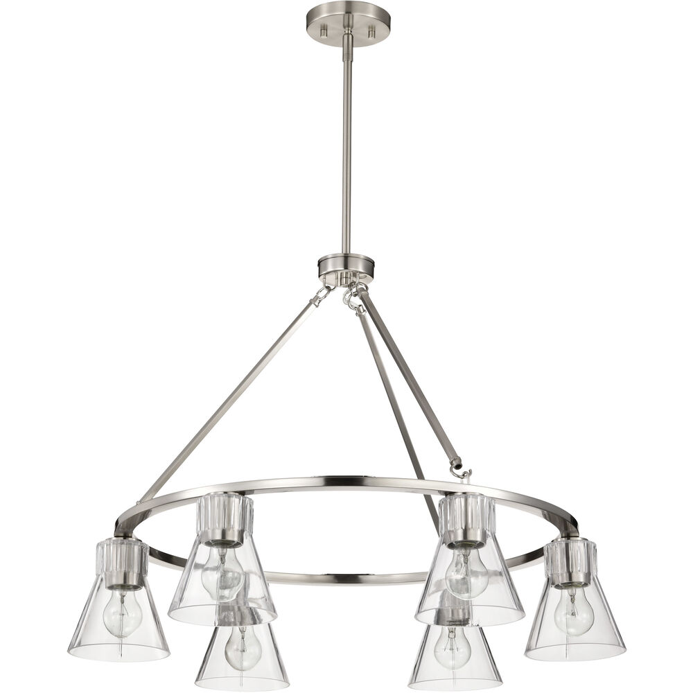 Nuvo Lighting Gianna 30 Inch Brushed Nickel Chandelier Ceiling Light