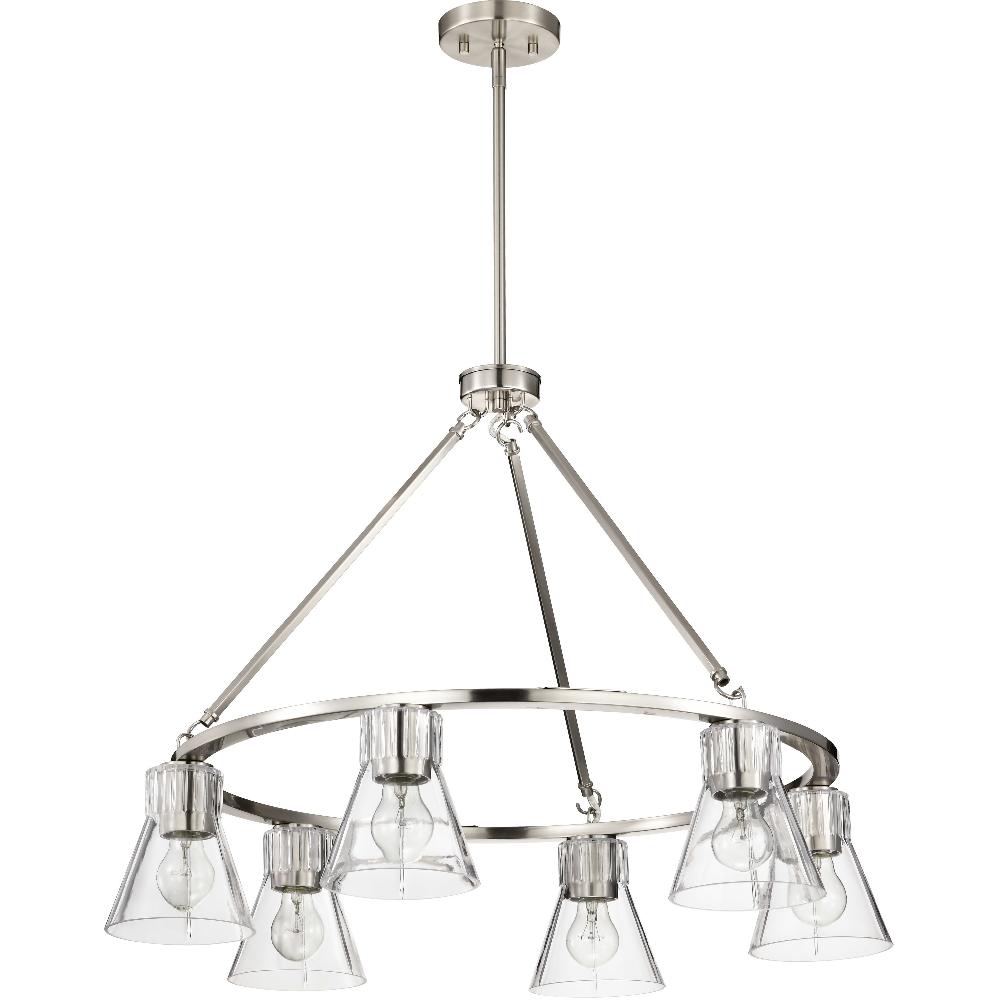 nuvo lighting Gianna 30 inch Brushed Nickel Chandelier Ceiling Light