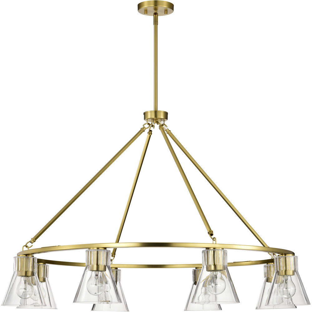 Nuvo Lighting Gianna 40 Inch Vintage Brass Chandelier Ceiling Light