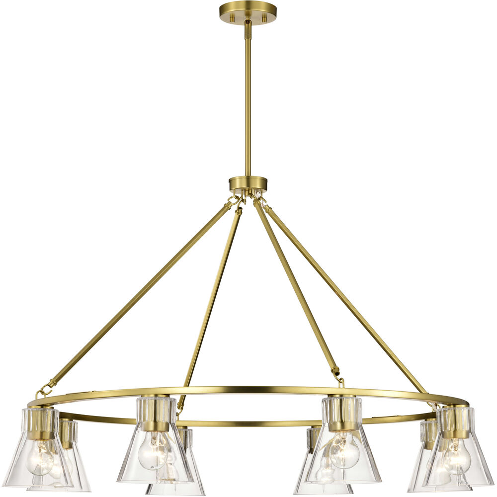 Nuvo Lighting Gianna 40 Inch Vintage Brass Chandelier Ceiling Light