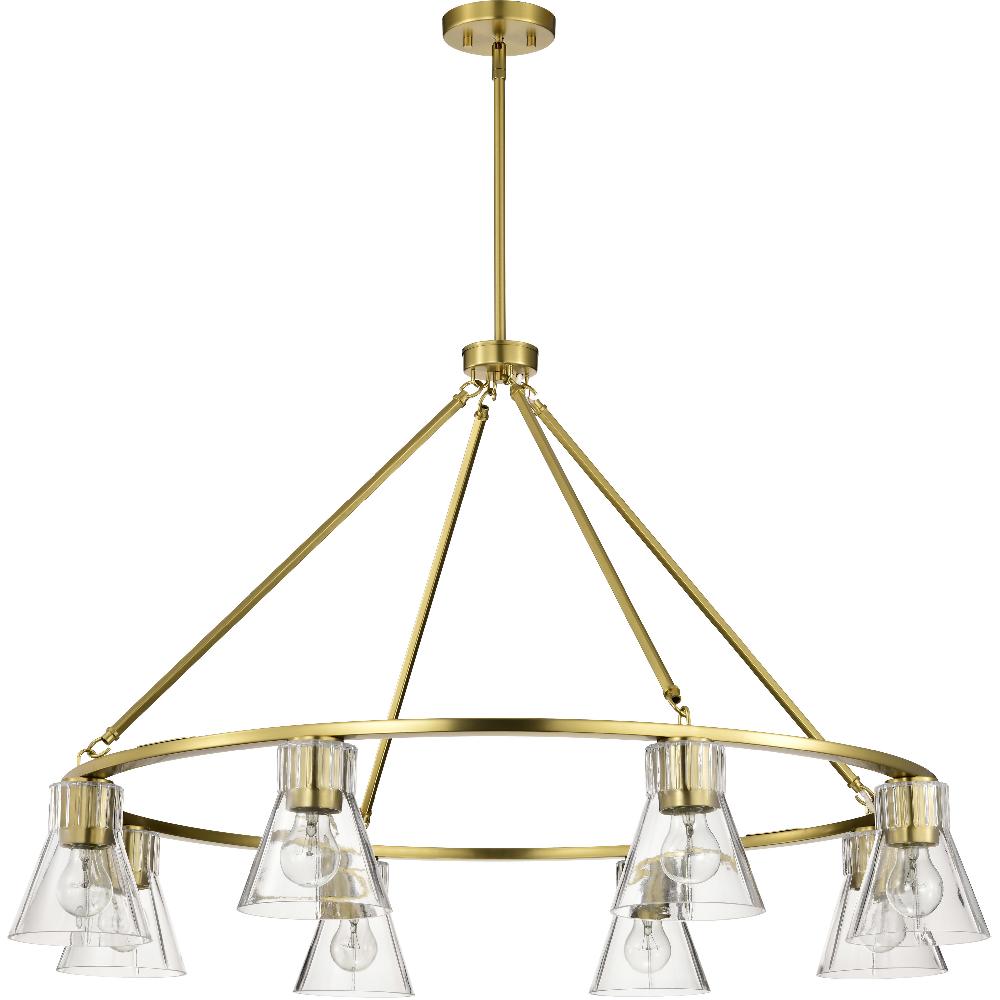 nuvo lighting Gianna 40 inch Vintage Brass Chandelier Ceiling Light