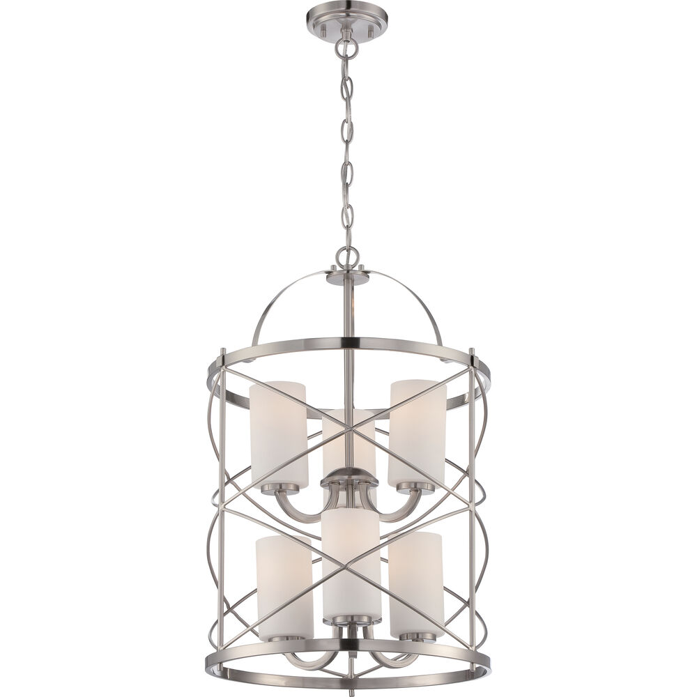 Nuvo Lighting Ginger 6 Light 16 Inch Brushed Nickel Chandelier Ceiling Light