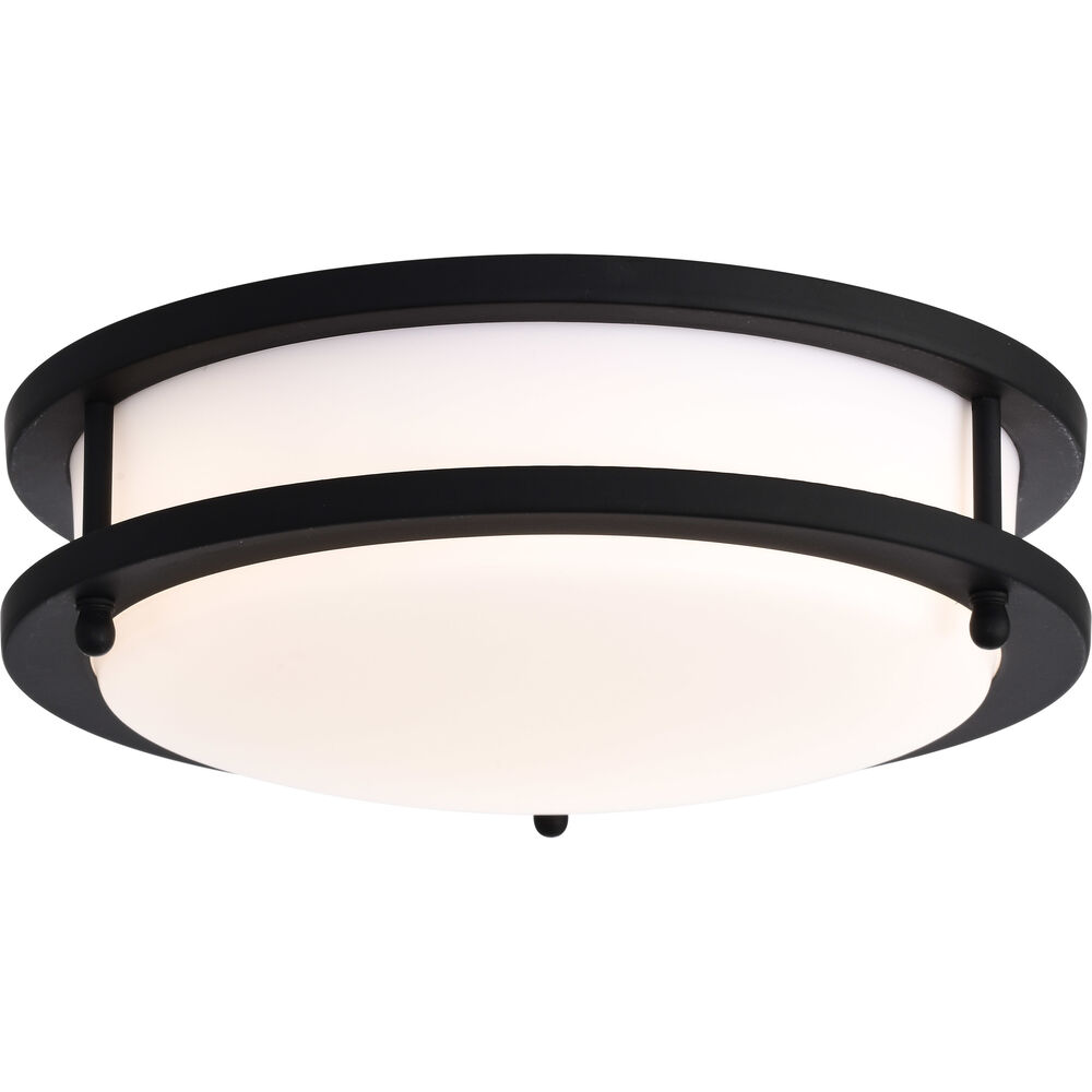 Nuvo Lighting Glamour LED 10 Inch Matte Black Flush Mount Ceiling Light