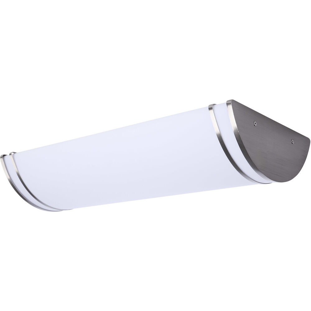 Nuvo Lighting Glamour LED 11.26 Inch Brushed Nickel Oval Flush Mount Ceiling Light