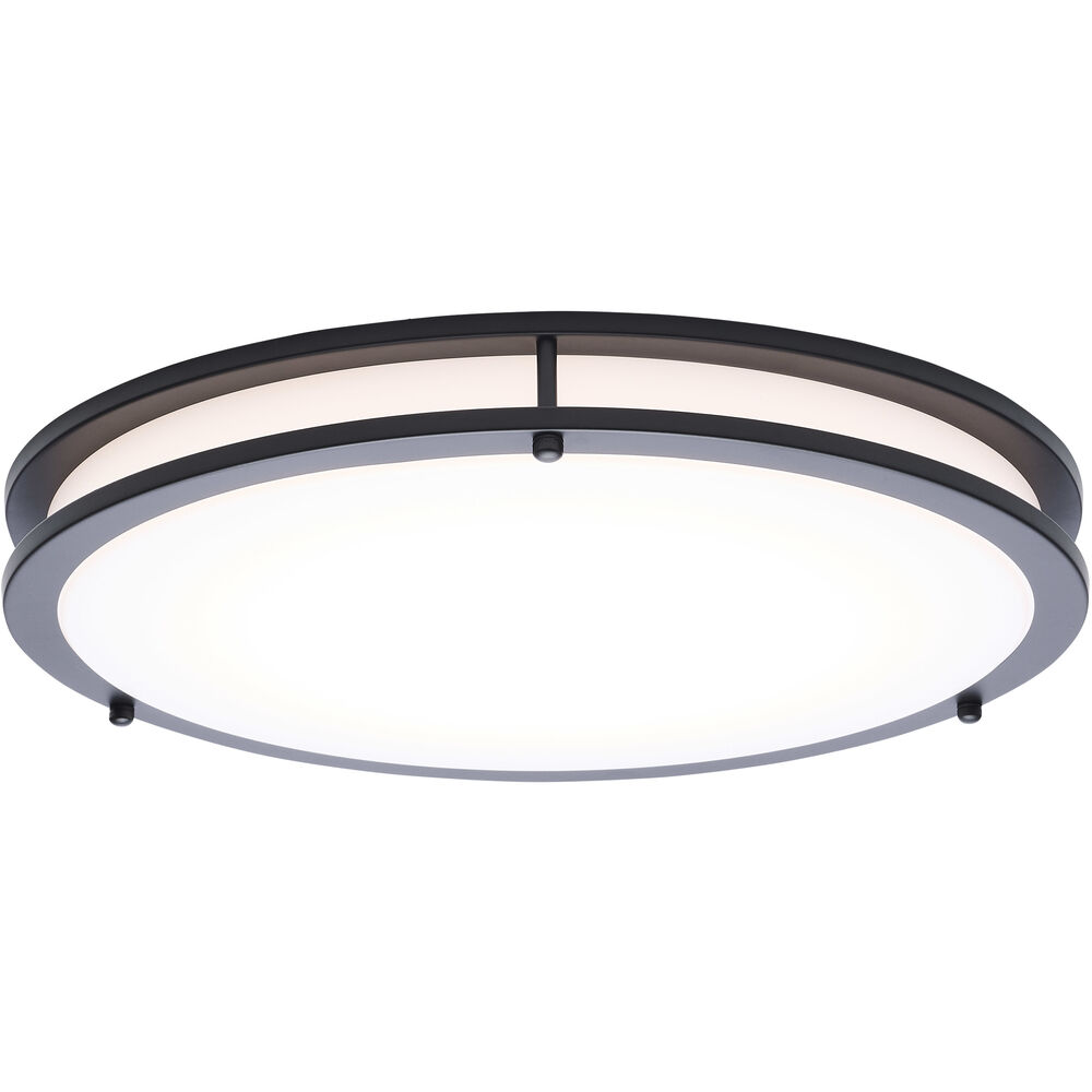 Nuvo Lighting Glamour LED 16.93 Inch Black Flush Mount Ceiling Light