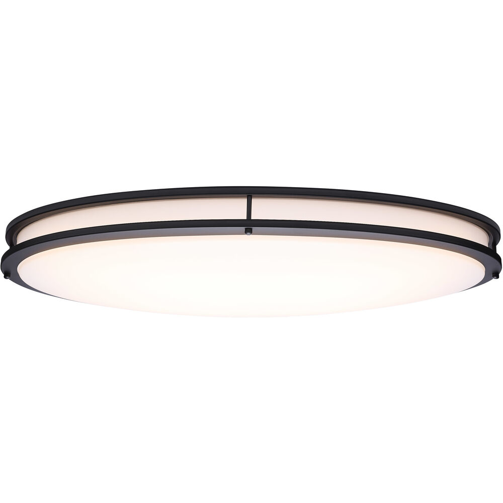 Nuvo Lighting Glamour LED 17.99 Inch Black Oval Flush Mount Ceiling Light