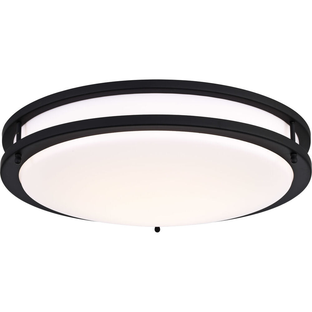 Nuvo Lighting Glamour LED 17 Inch Matte Black Flush Mount Ceiling Light