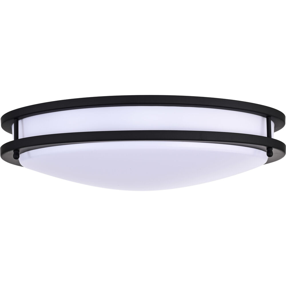 Nuvo Lighting Glamour LED 17 Inch Matte Black Flush Mount Ceiling Light