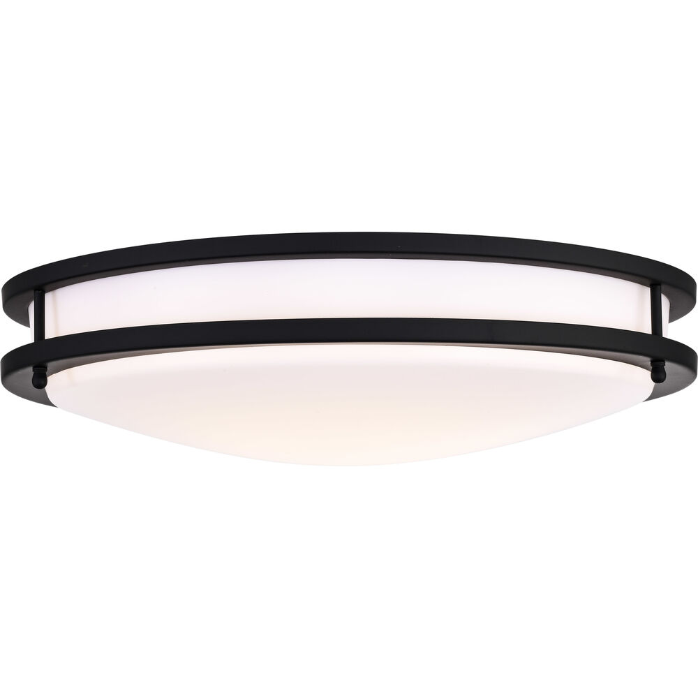 Nuvo Lighting Glamour LED 17 Inch Matte Black Flush Mount Ceiling Light