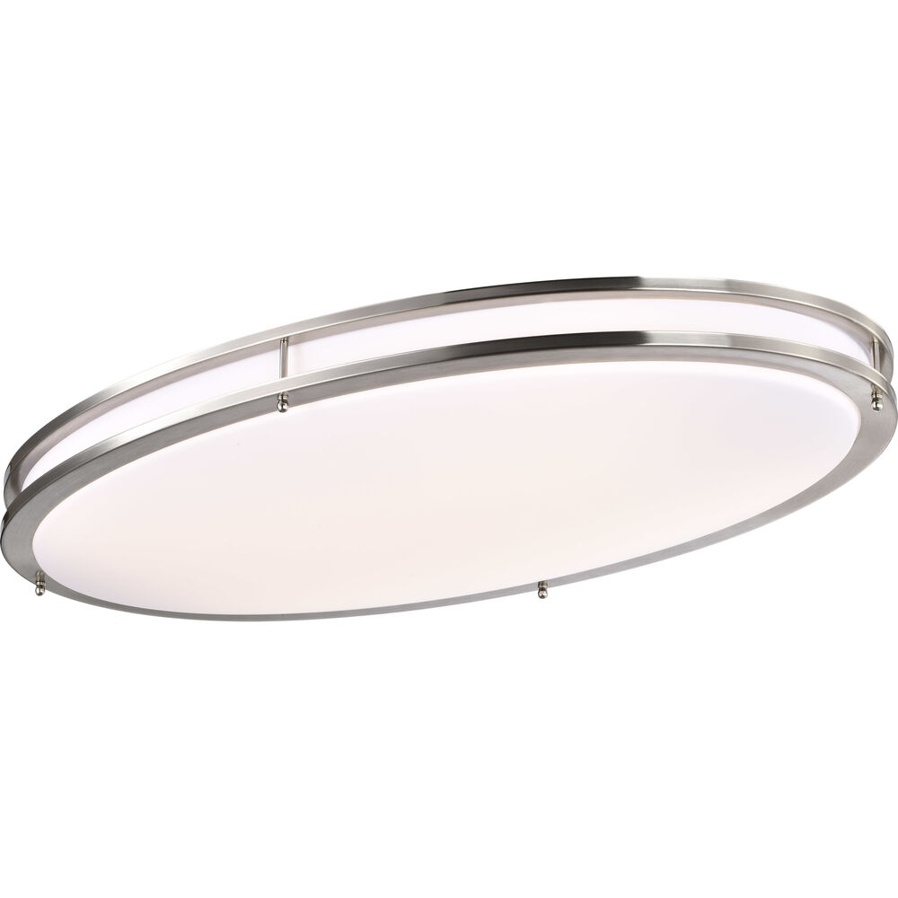 Nuvo Lighting Glamour LED 18 Inch Brushed Nickel Oval Flush Ceiling Light