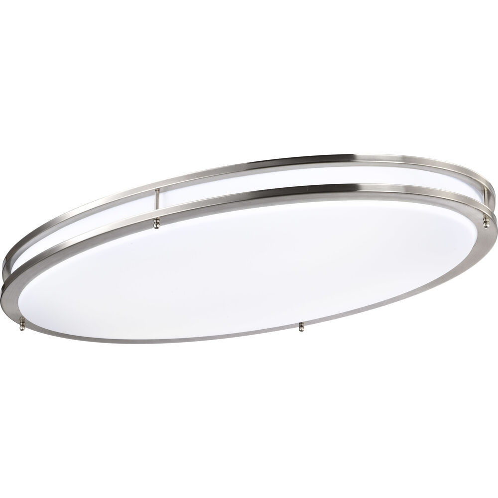 Nuvo Lighting Glamour LED 18 Inch Brushed Nickel Oval Flush Ceiling Light
