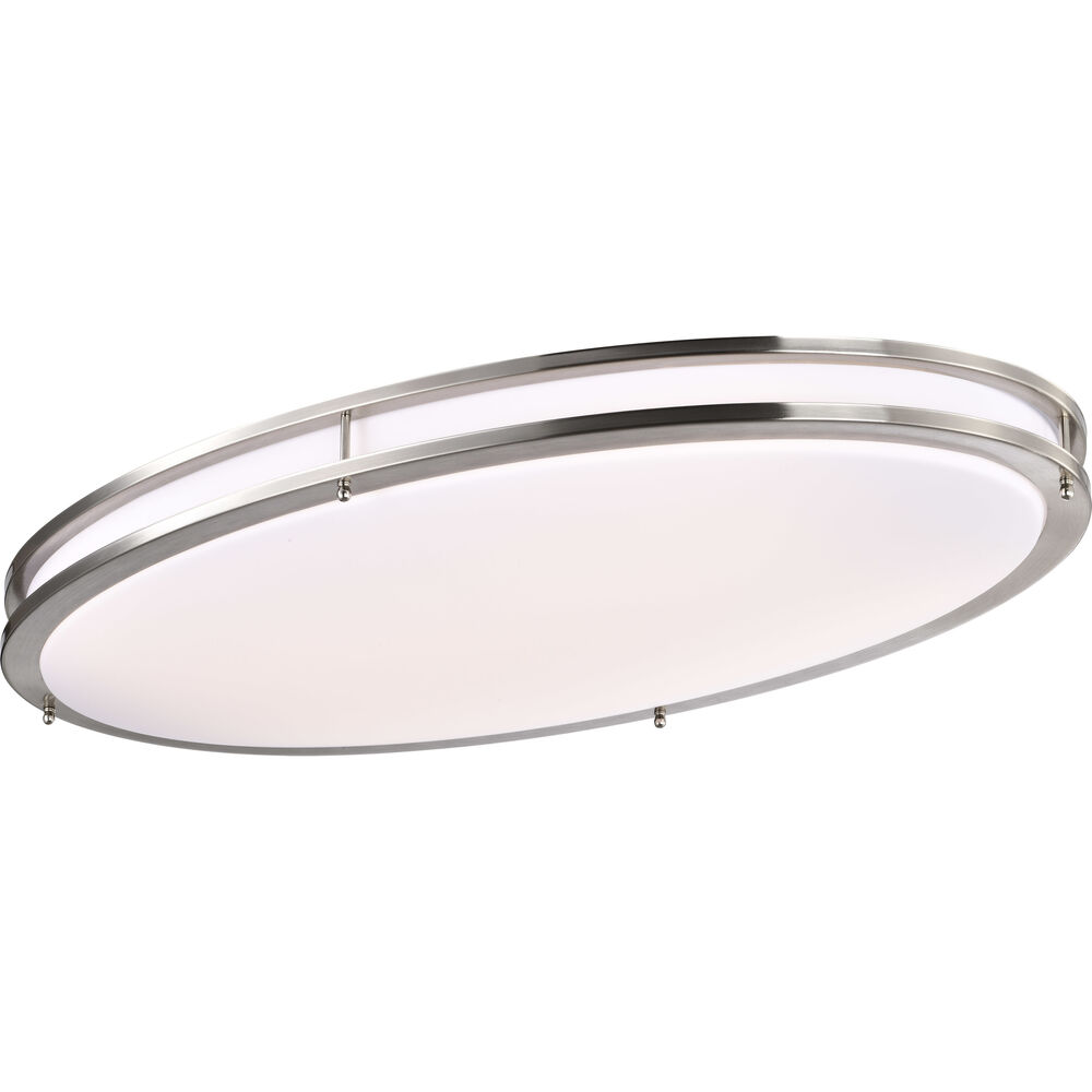 Nuvo Lighting Glamour LED 18 Inch Brushed Nickel Oval Flush Ceiling Light