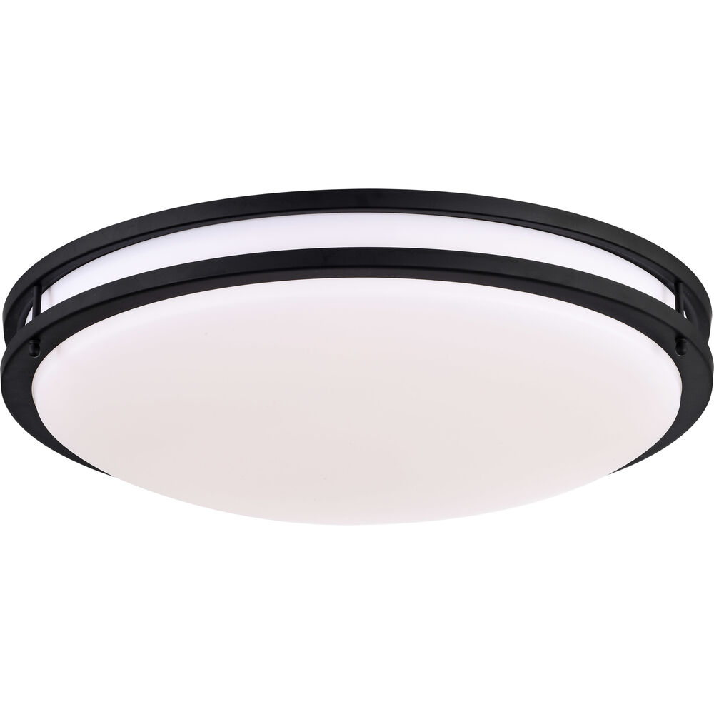 Nuvo Lighting Glamour LED 24 Inch Matte Black Flush Mount Ceiling Light