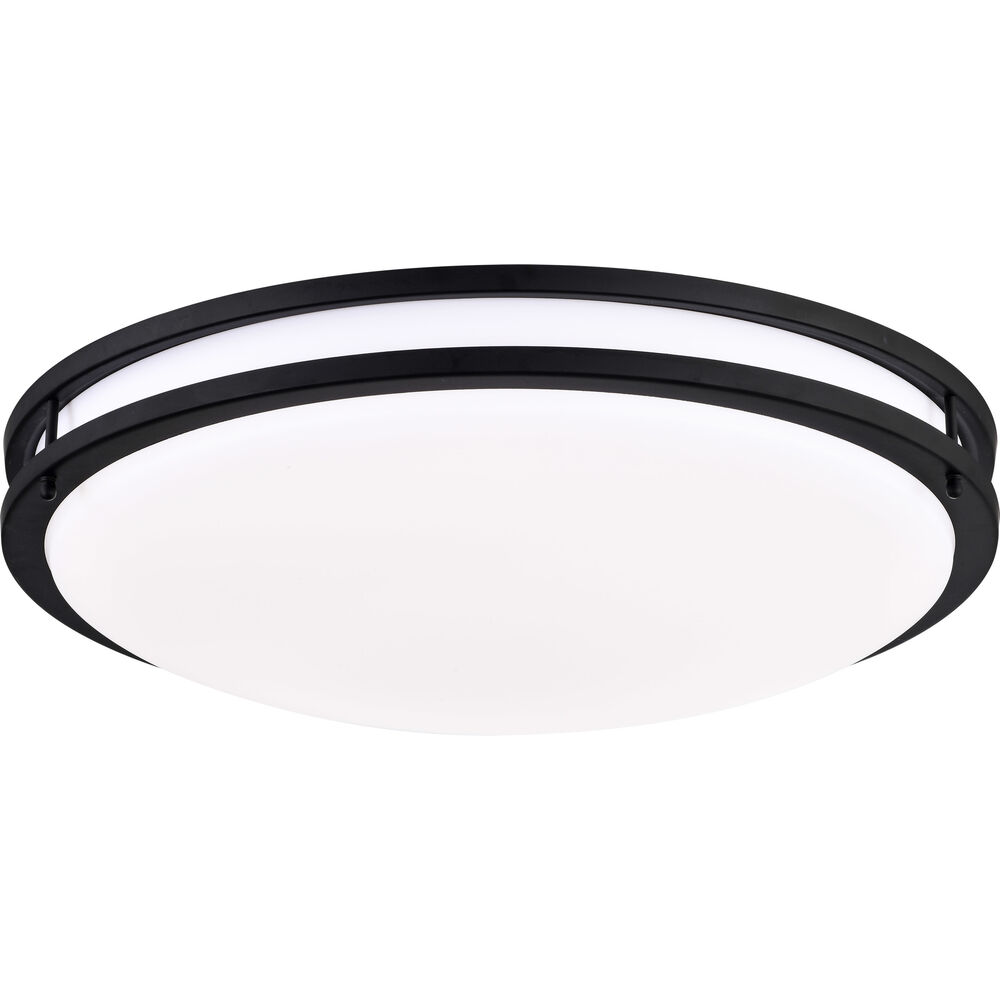 Nuvo Lighting Glamour LED 24 Inch Matte Black Flush Mount Ceiling Light