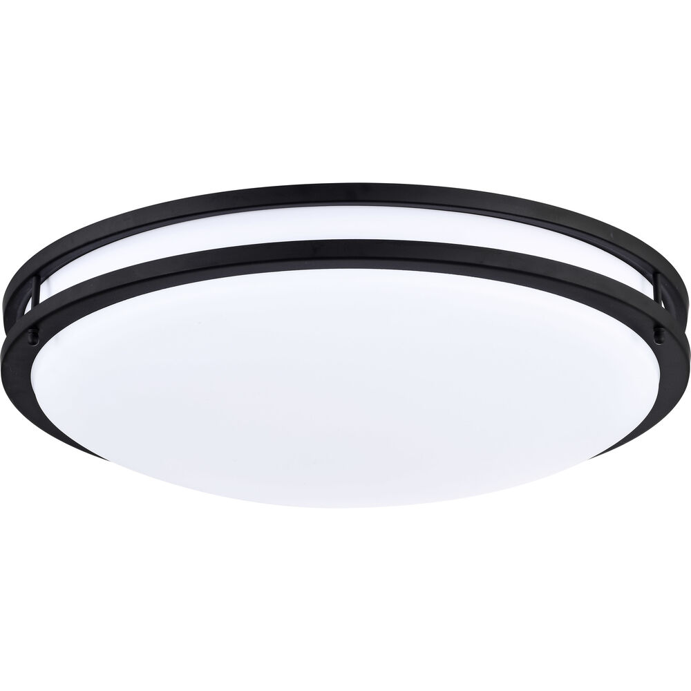 Nuvo Lighting Glamour LED 24 Inch Matte Black Flush Mount Ceiling Light