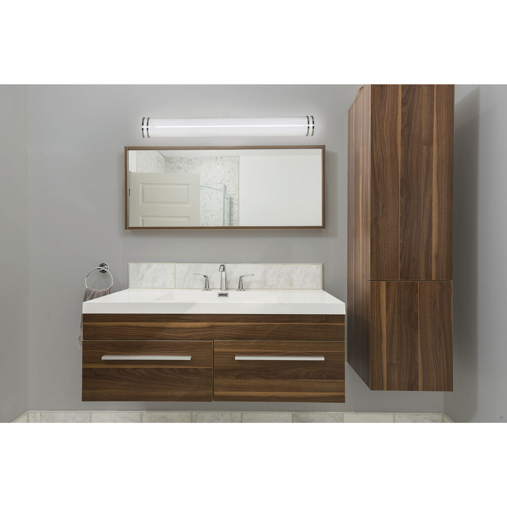 Nuvo Lighting Glamour LED 49 Inch Brushed Nickel Vanity Light Wall Light