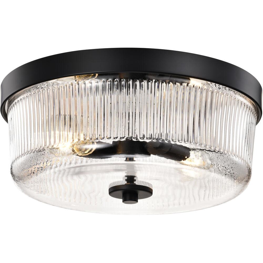 Nuvo Lighting Grayson 13.5 Inch Matte Black Flush Mount Ceiling Light