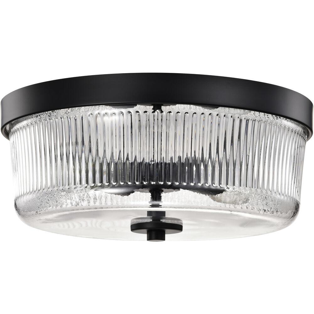 Nuvo Lighting Grayson 13.5 Inch Matte Black Flush Mount Ceiling Light