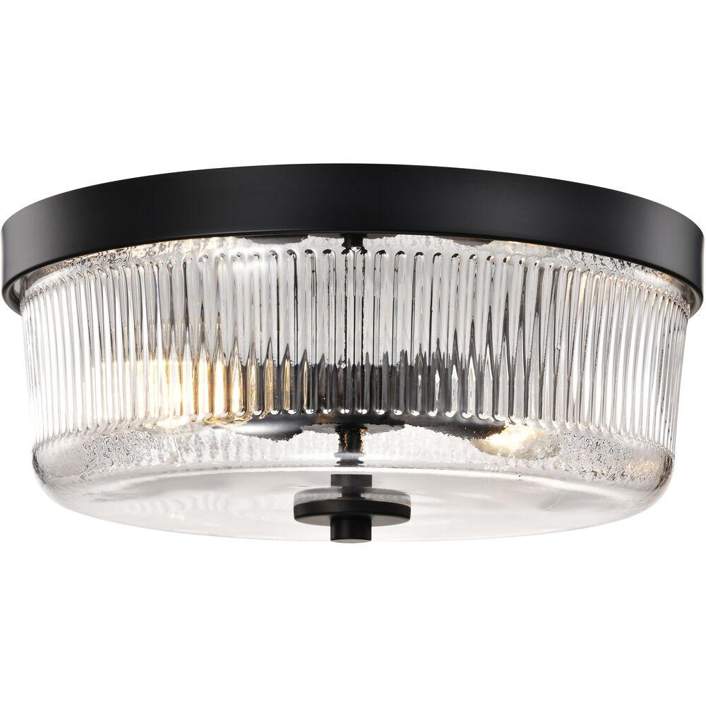 Nuvo Lighting Grayson 13.5 Inch Matte Black Flush Mount Ceiling Light