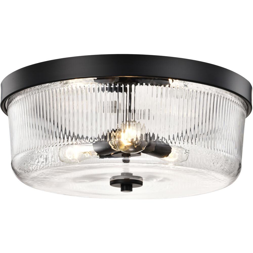 Nuvo Lighting Grayson 17.25 Inch Matte Black Flush Mount Ceiling Light