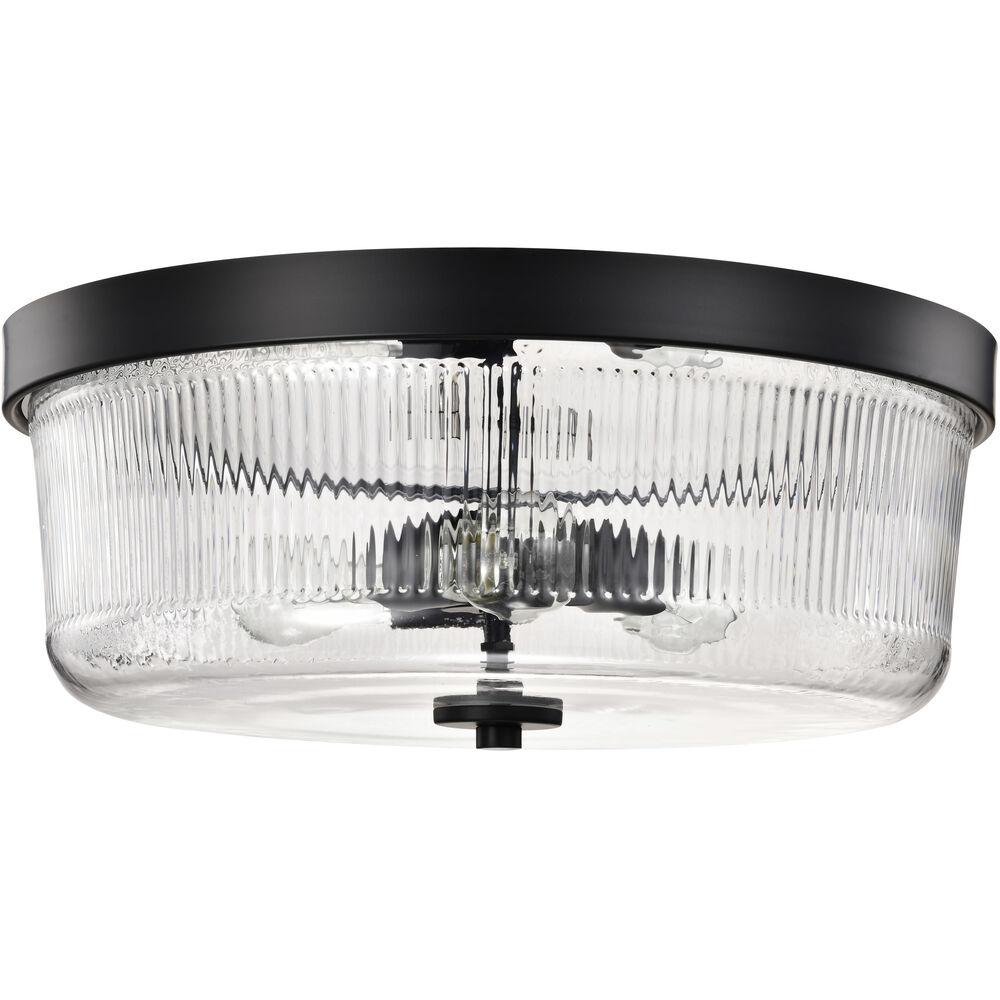 Nuvo Lighting Grayson 17.25 Inch Matte Black Flush Mount Ceiling Light