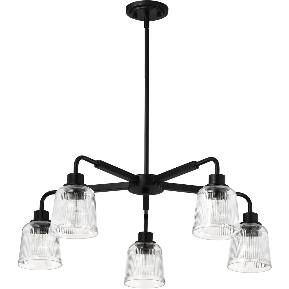 Nuvo Lighting Grayson 30 Inch Matte Black Chandelier Ceiling Light