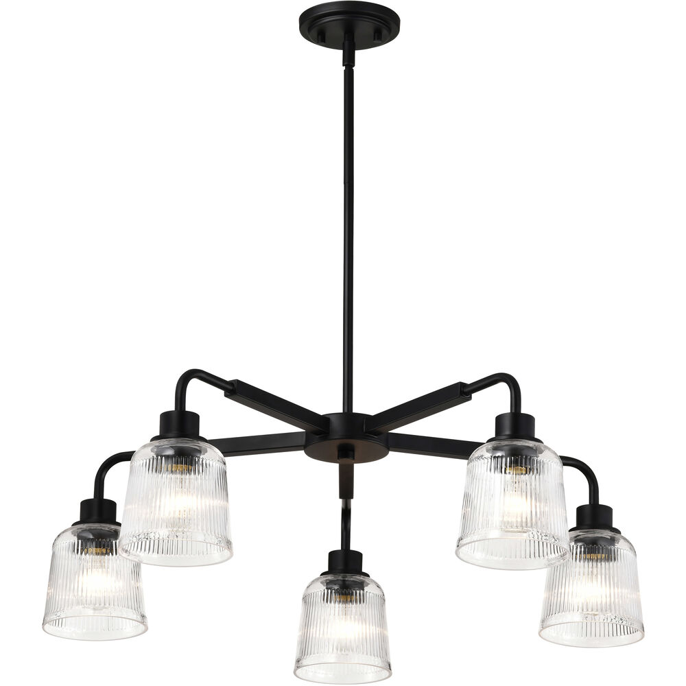 Nuvo Lighting Grayson 30 Inch Matte Black Chandelier Ceiling Light
