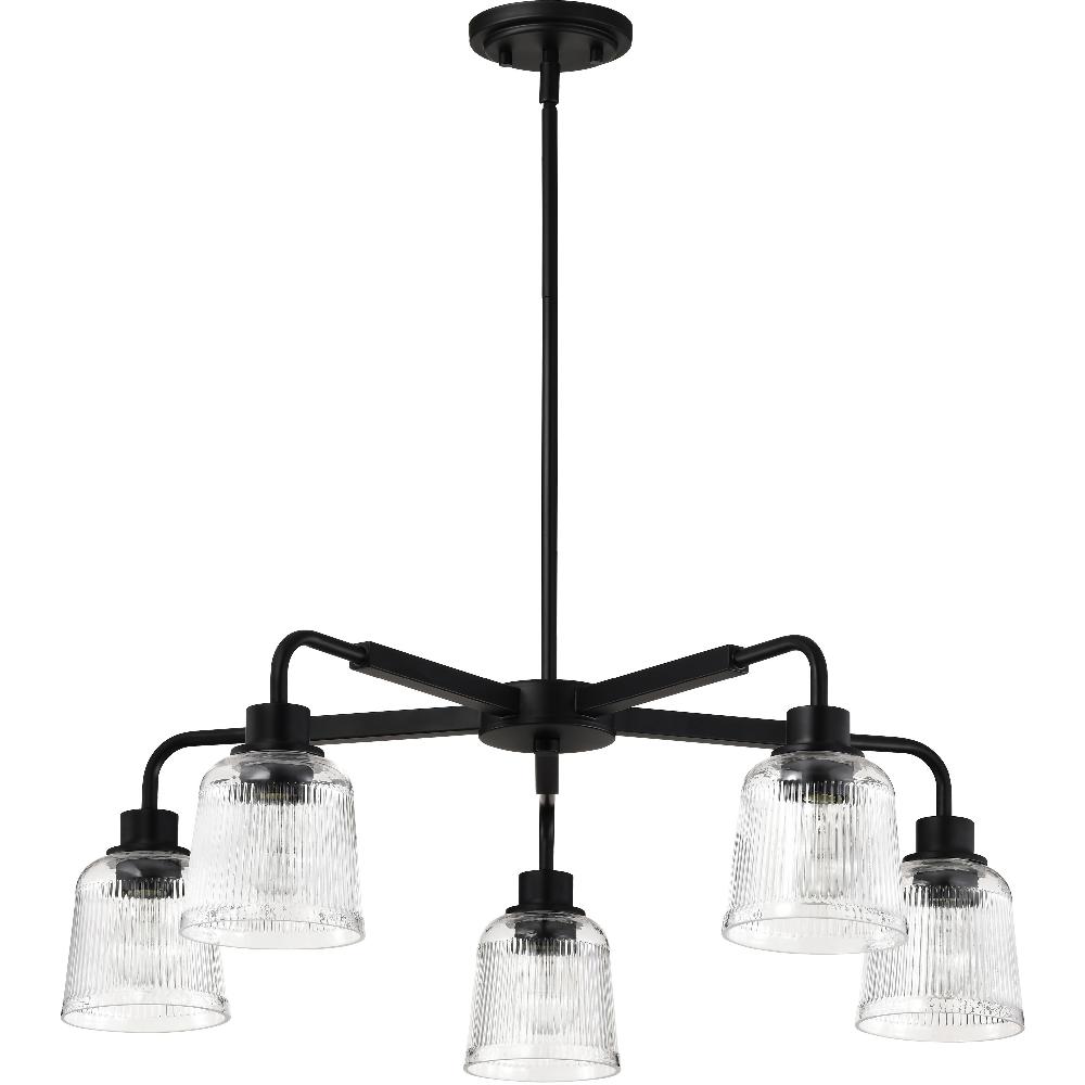 nuvo lighting Grayson 30 inch Matte Black Chandelier Ceiling Light