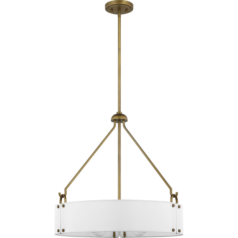 Nuvo Lighting Halter 4 Light 22.63 Inch Natural Brass Pendant Ceiling Light